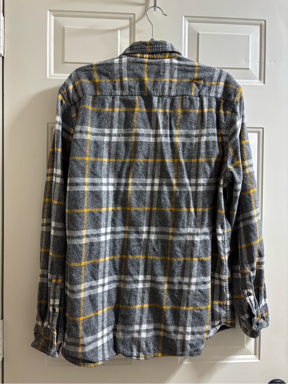 Sonoma Gray and Yellow Plaid Flannel Shirt - Picture 2 of 3